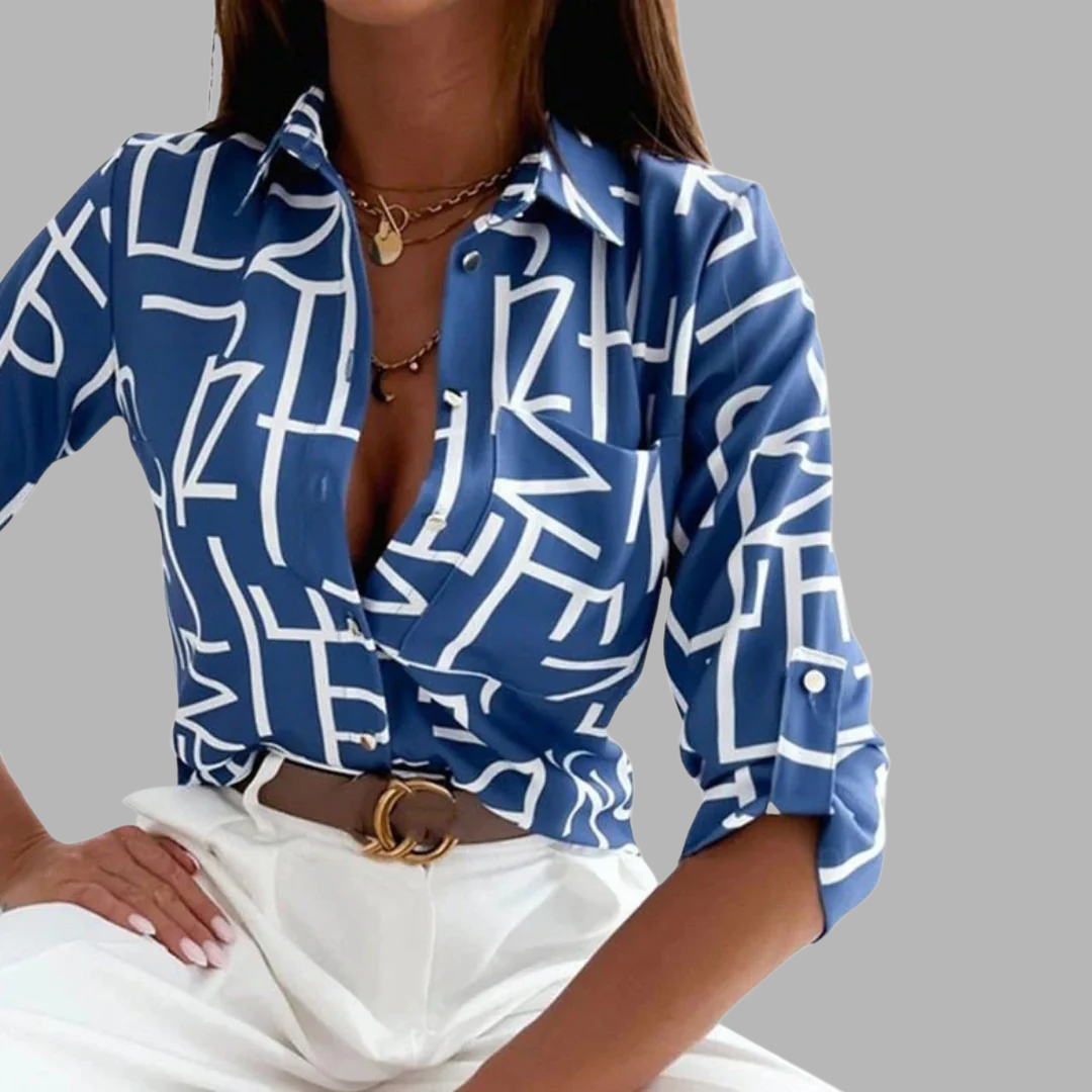 Eldbjørg | Elegant Blus med Krage