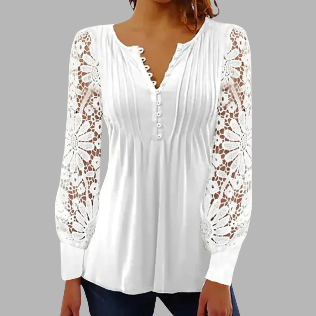 Marianne | Elegant blus med långa ärmar