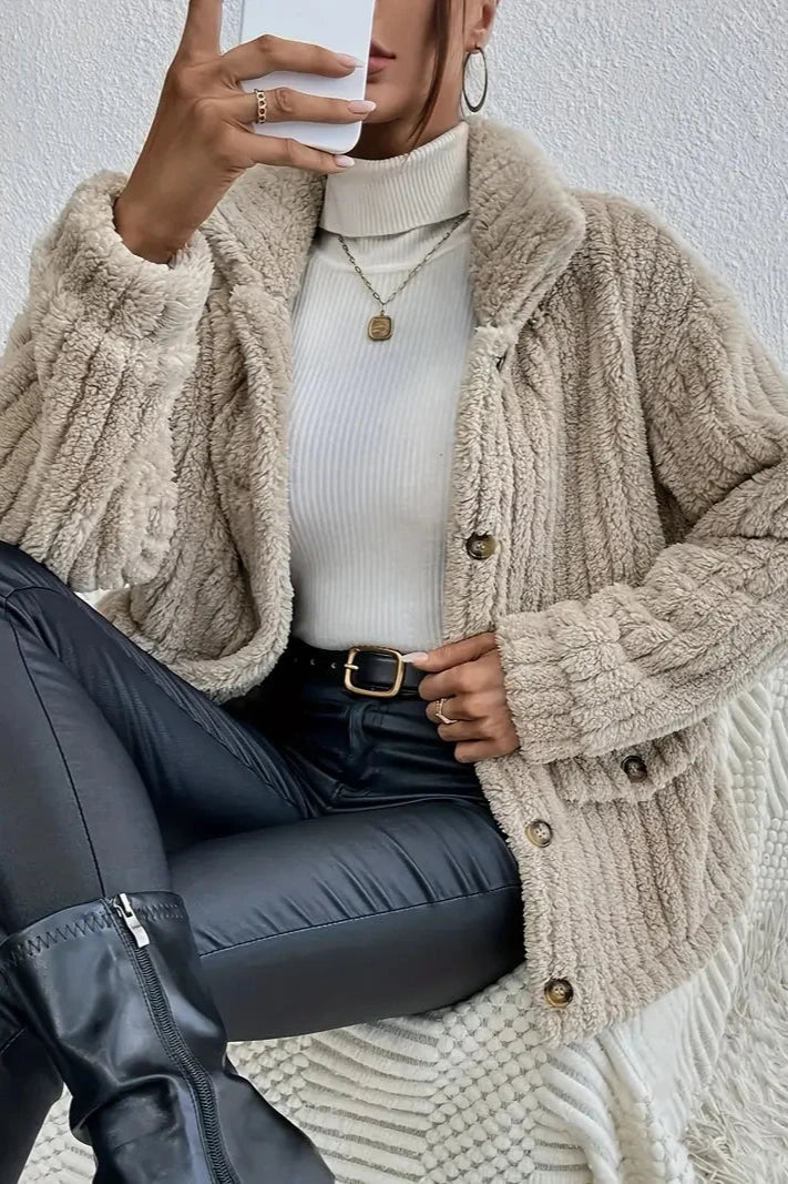 Nova™ | Dubbelsidig Sammet Button Cardigan