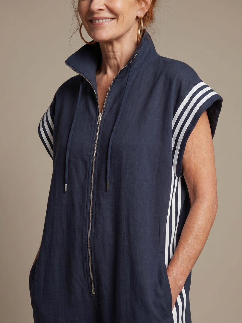 Lark | Jumpsuit med dragkedja och sidopaneler