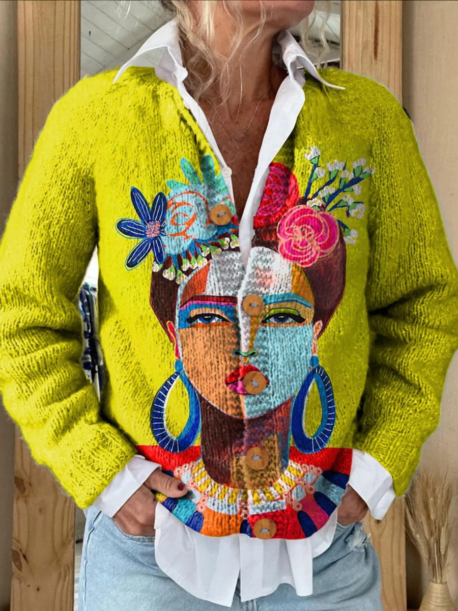 Serenya™ | Dam Vintage Stickad Cardigan