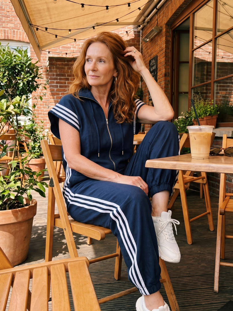 Lark | Jumpsuit med dragkedja och sidopaneler