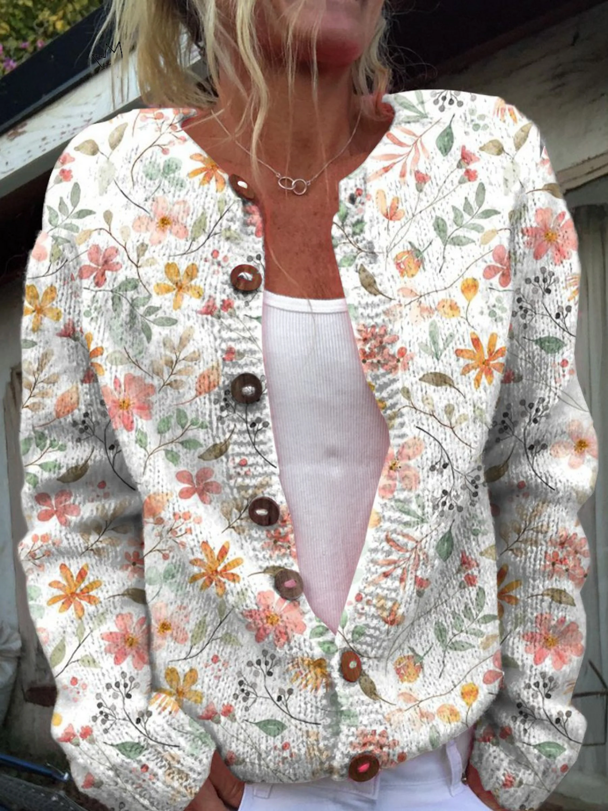 Celvianne™ | Dam Vintage Stickad Cardigan
