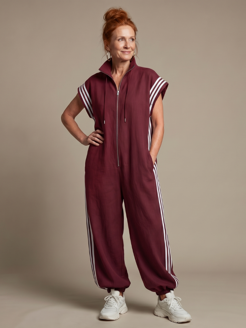 Lark | Jumpsuit med dragkedja och sidopaneler