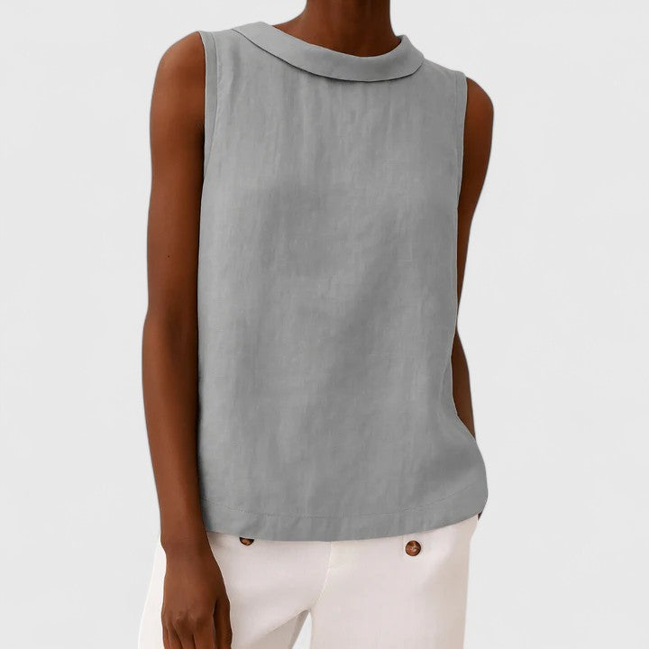 Jamie | Elegant Topp med Hög Krage