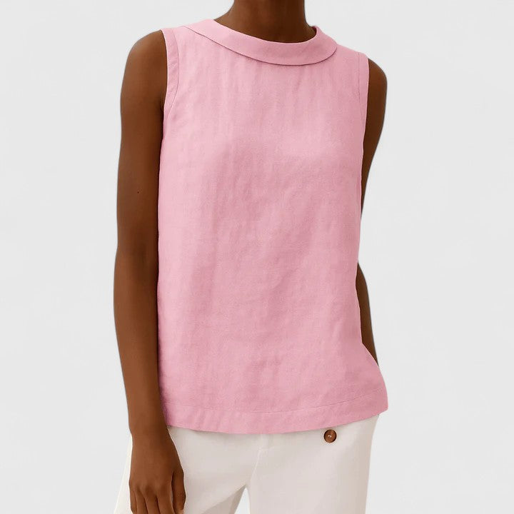 Jamie | Elegant Topp med Hög Krage