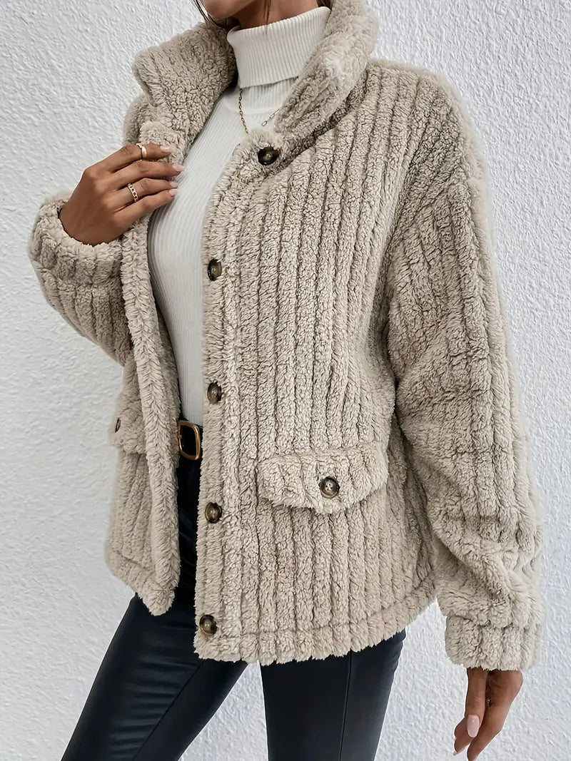 Nova™ | Dubbelsidig Sammet Button Cardigan