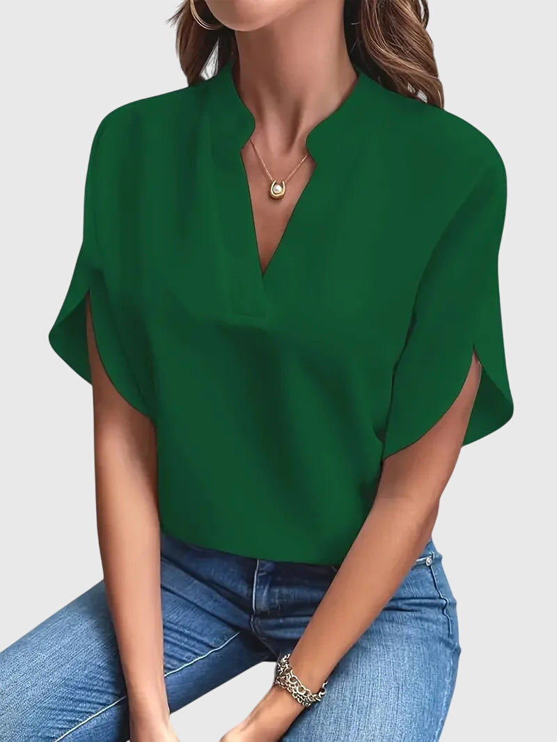 Jamie | Mjukt och Elegant V-ringad T-shirt