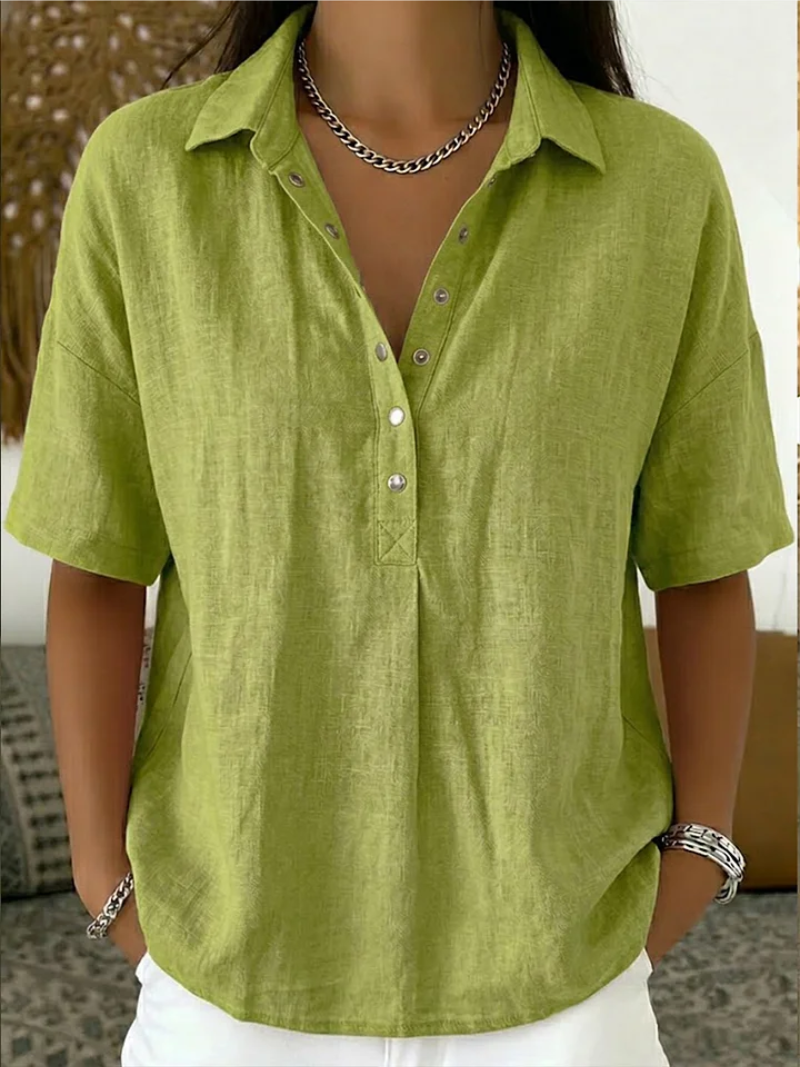 Willow | Blus med krage och knapppdetaljer