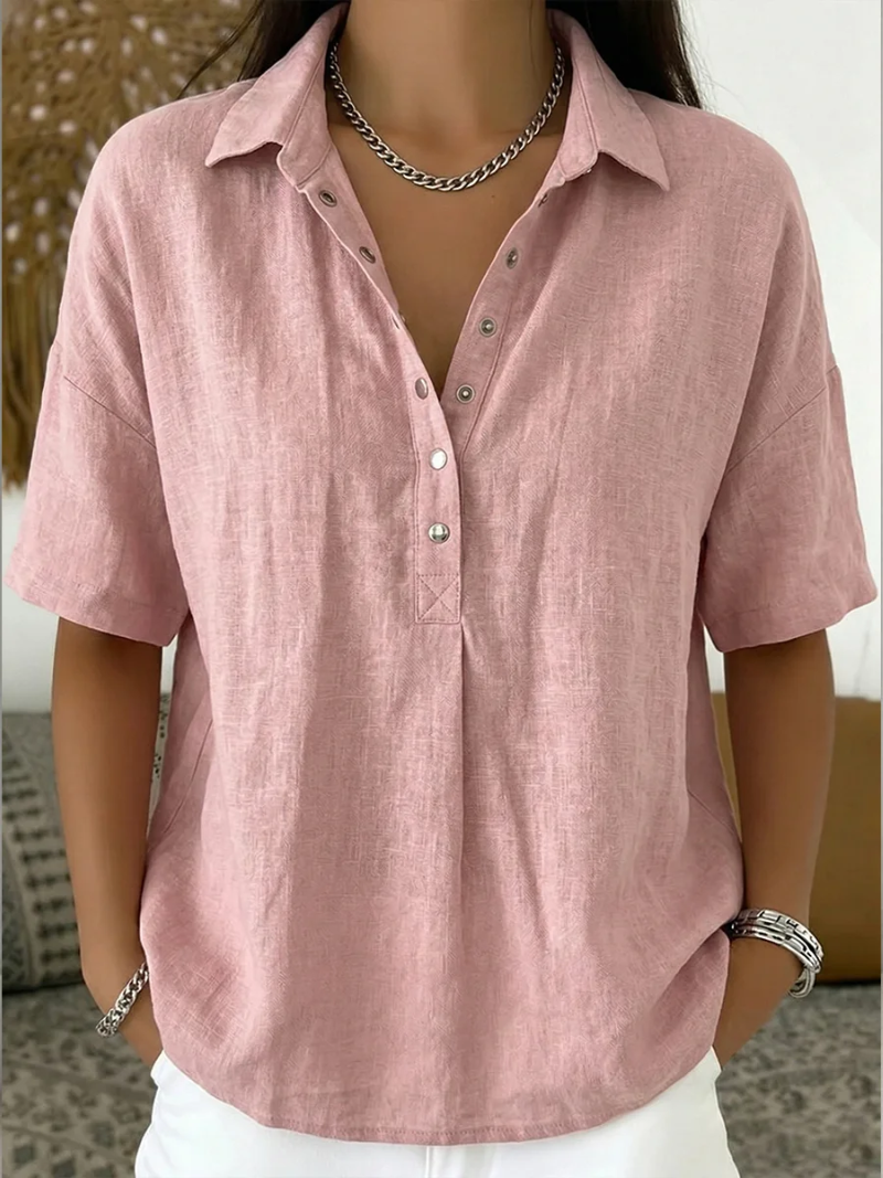 Willow | Blus med krage och knapppdetaljer