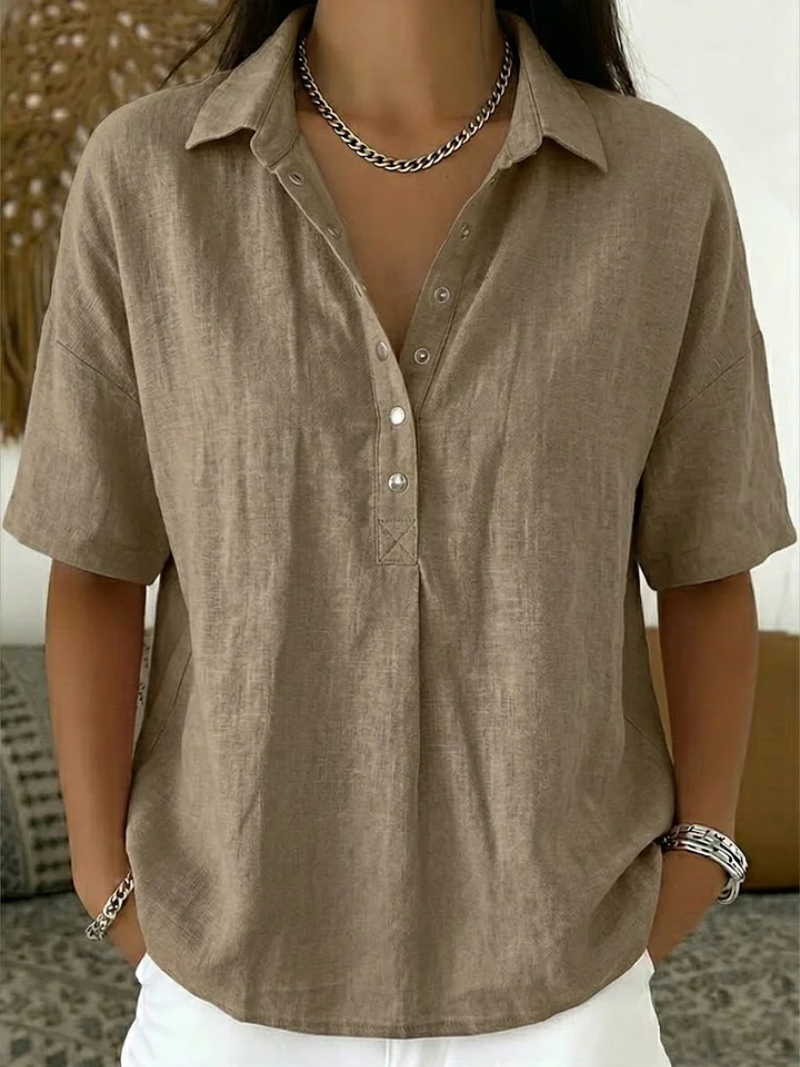Willow | Blus med krage och knapppdetaljer