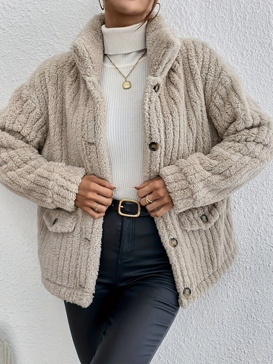 Nova™ | Dubbelsidig Sammet Button Cardigan