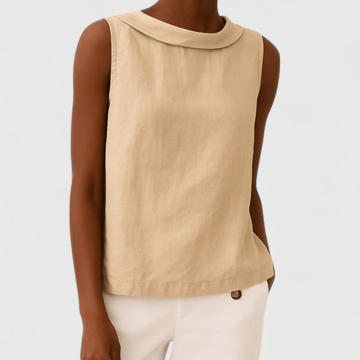 Jamie | Elegant Topp med Hög Krage