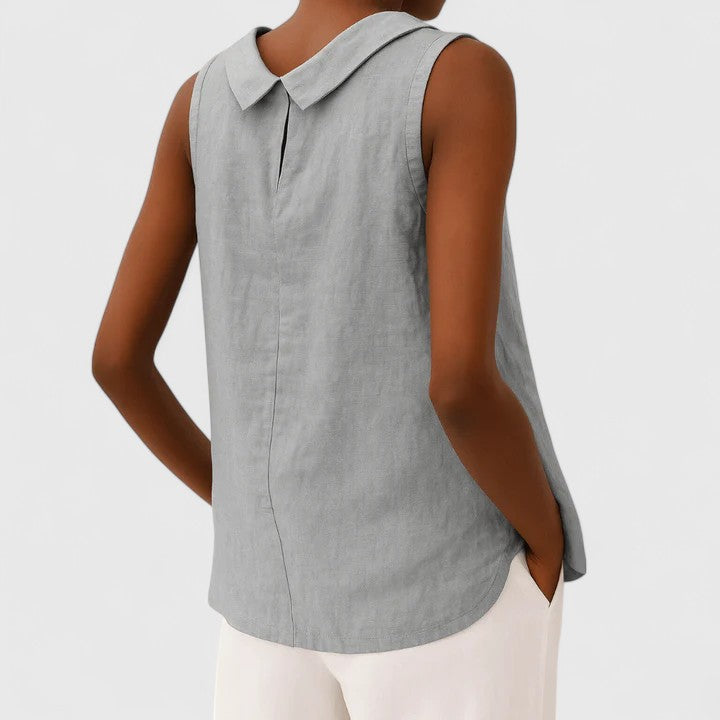 Jamie | Elegant Topp med Hög Krage