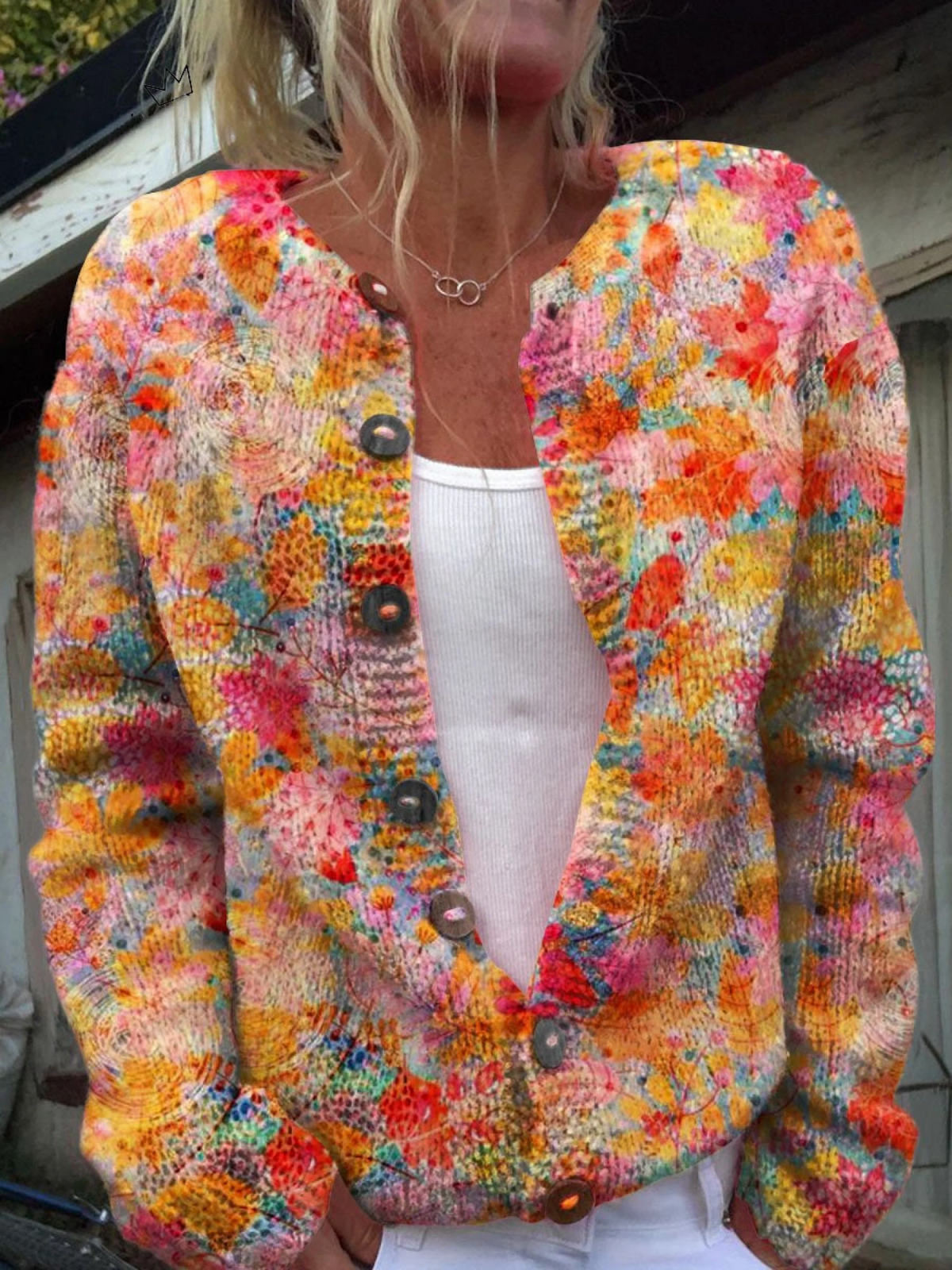 Aveline™ | Dam Vintage Stickad Cardigan