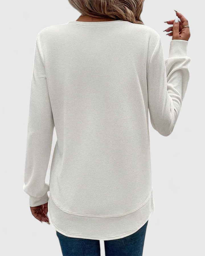 Jamie | Elegant O-hals långärmad tröja.