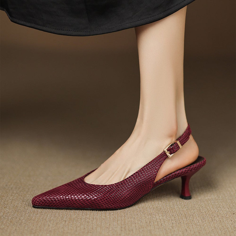 Céliane Spitzer Slingback i läder