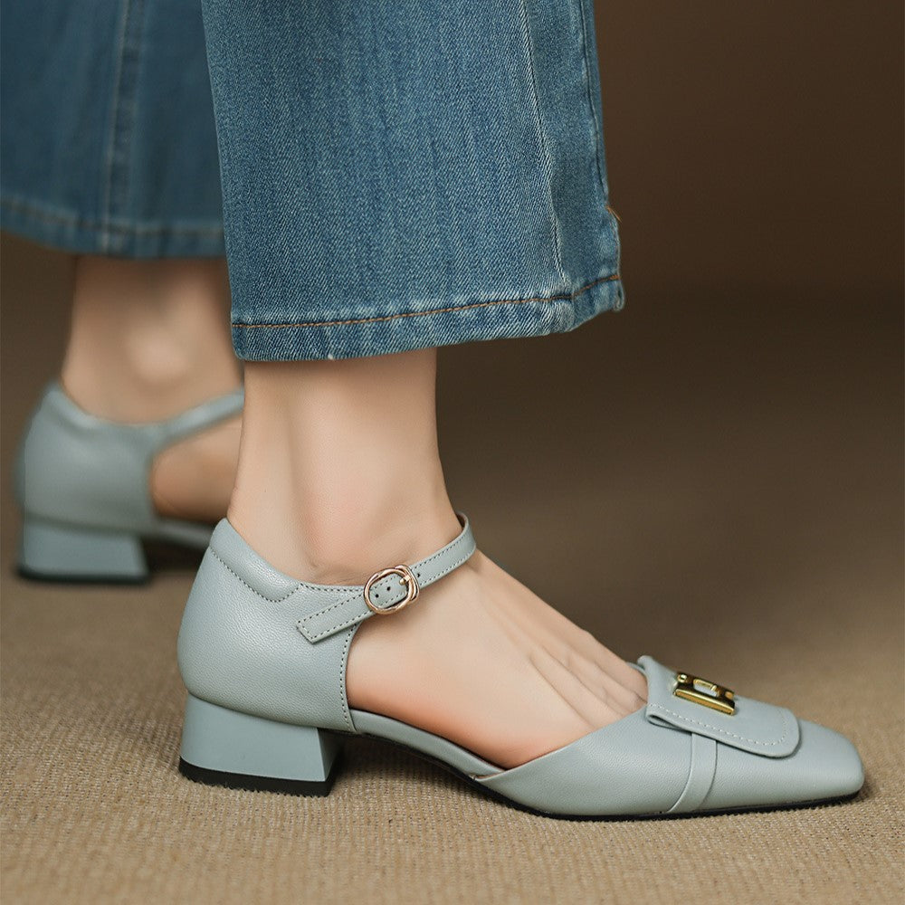 Elvane Boucle Läder Mary-Janes