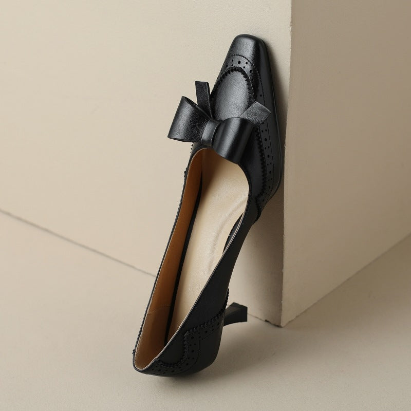 Célora Läderpumps med Slips