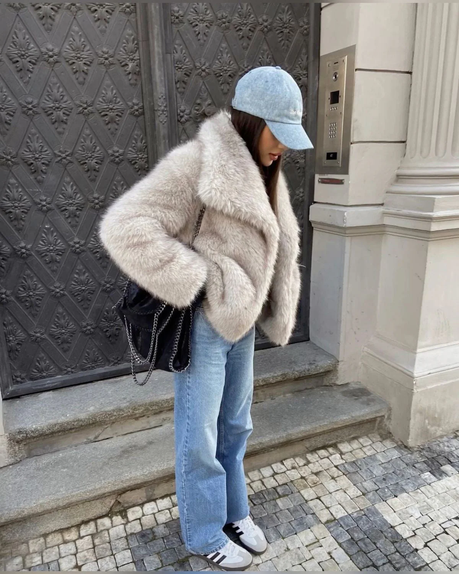 Bruna™ | Fuskpälsjacka