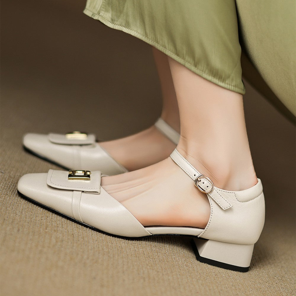 Elvane Boucle Läder Mary-Janes