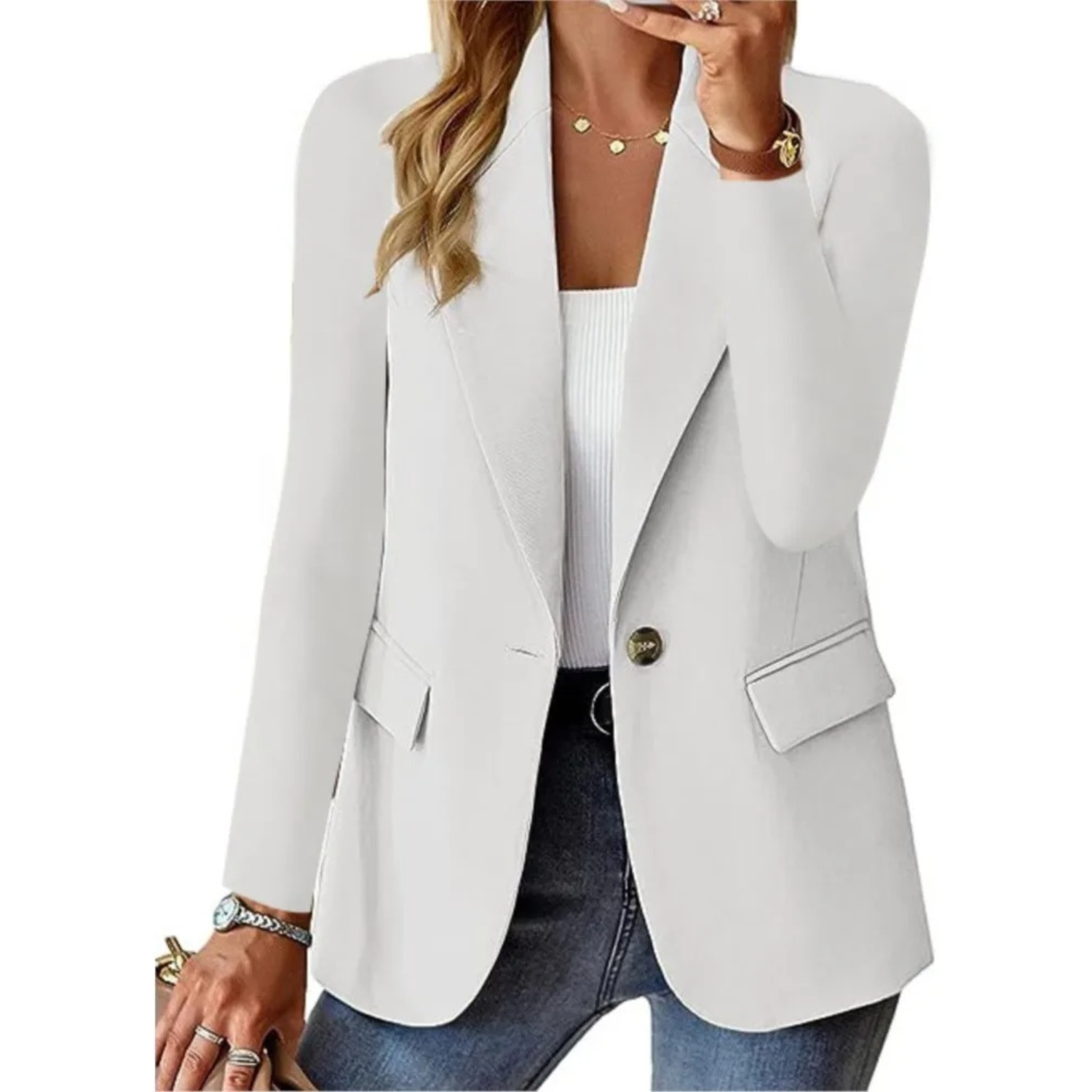 Vivienne | Skräddarsydd Blazer med Långa Ärmar