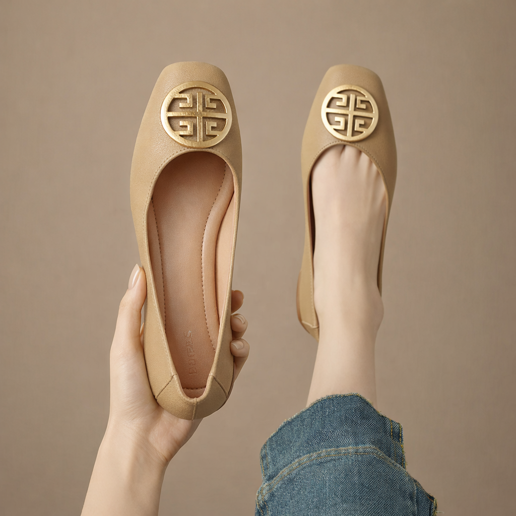 Läder Ballerinas Orchard