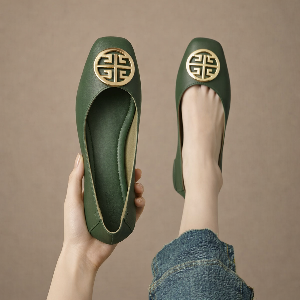 Läder Ballerinas Orchard
