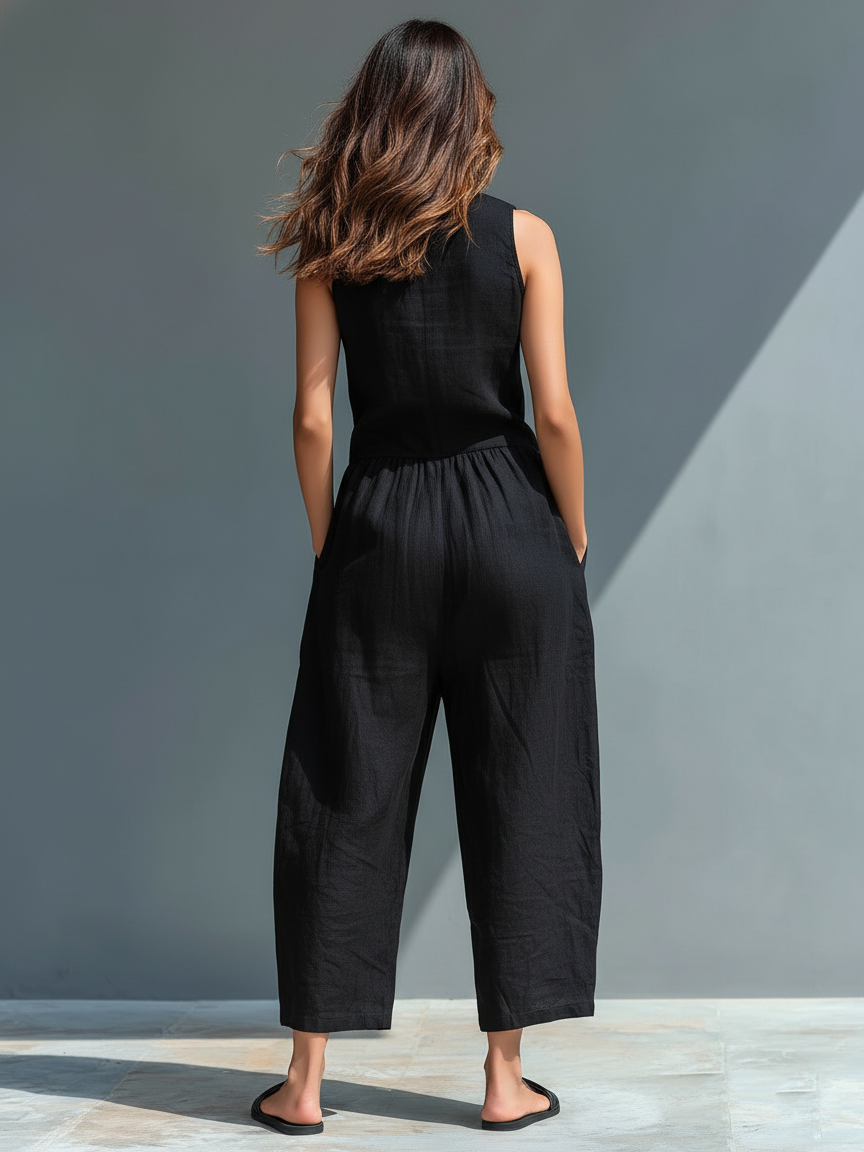 Victoria | Minimalistisk Jumpsuit i Svart