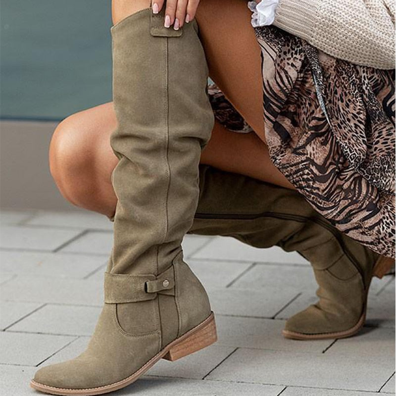 Zavira | Eleganta, Varm Suede Stövlar för Kvinnor
