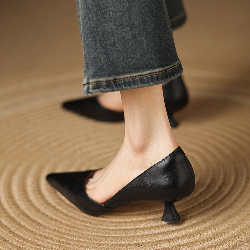 Ceyra Kittenheels i läder