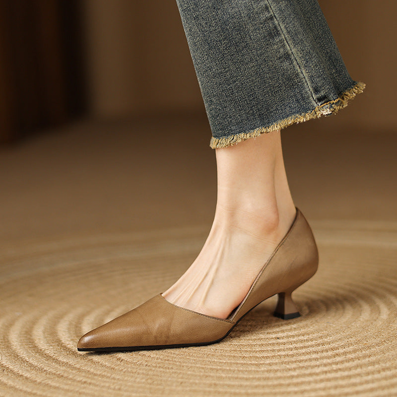 Ceyra Kittenheels i läder