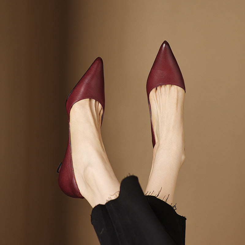 Ceyra Kittenheels i läder