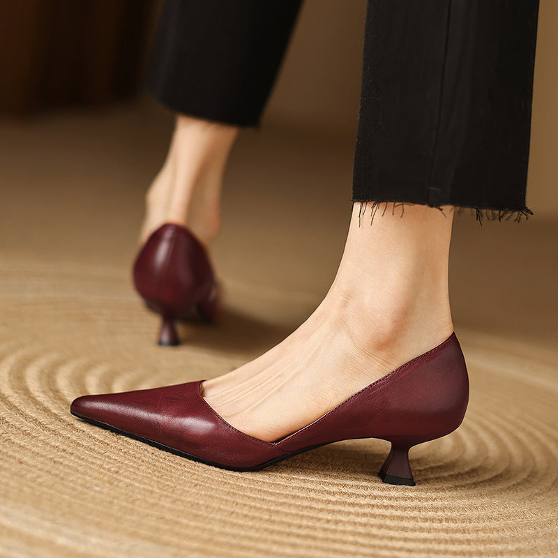 Ceyra Kittenheels i läder