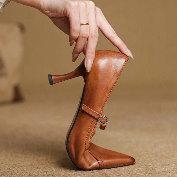 Aveline Läderpumps med T-rem