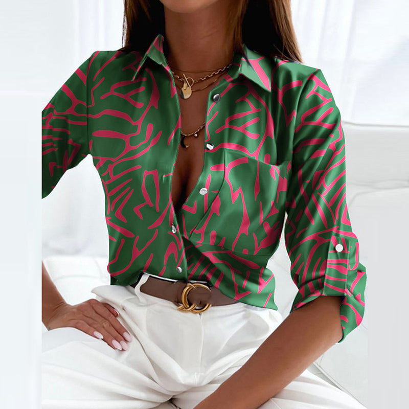 Eldbjørg | Elegant Blus med Krage