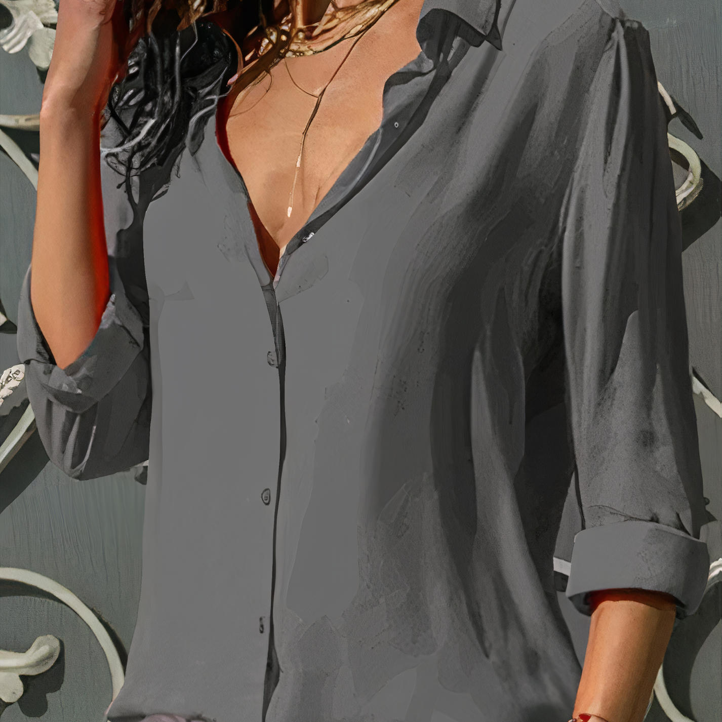 Mia | Elegant Chiffonblus för kvinnor