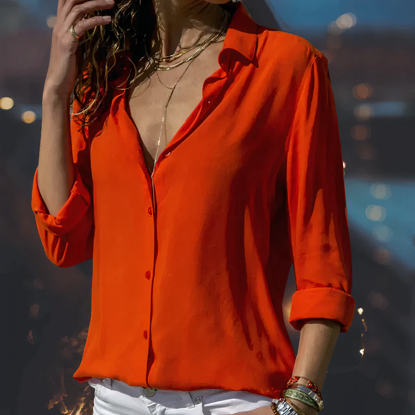 Mia | Elegant Chiffonblus för kvinnor