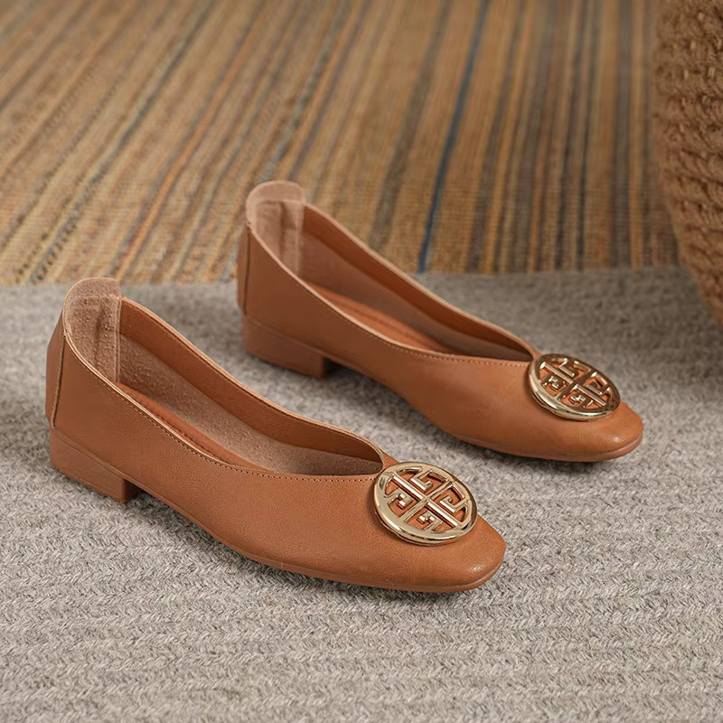Läder Ballerinas Orchard