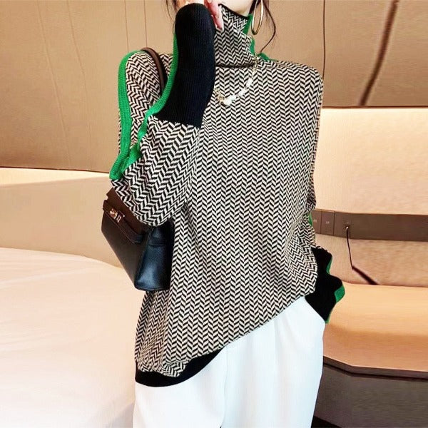 Eleanor | Herringbone Luxe Rullkrage