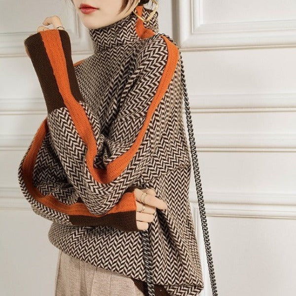 Eleanor | Herringbone Luxe Rullkrage