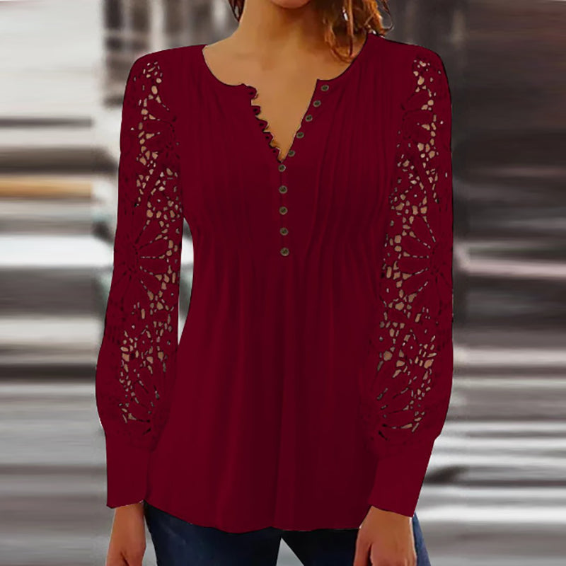 Marianne | Elegant blus med långa ärmar