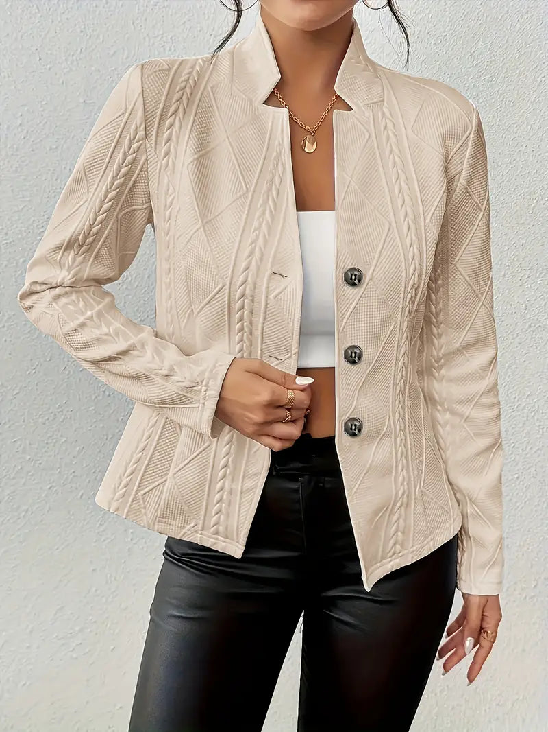Mars™ | Blazer med broderi och omvänd krage