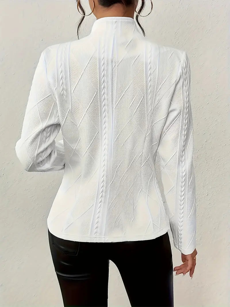 Mars™ | Blazer med broderi och omvänd krage