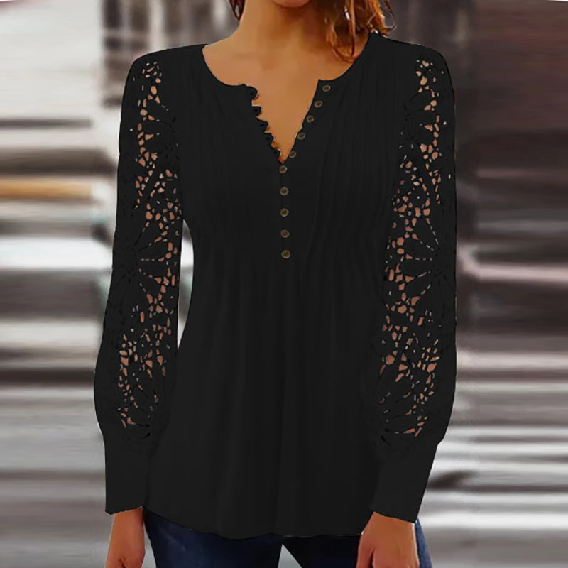 Marianne | Elegant blus med långa ärmar
