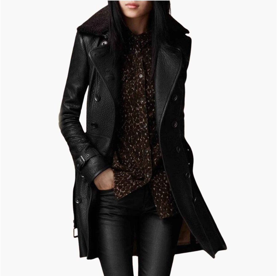 Clara | Läder Trench Coat