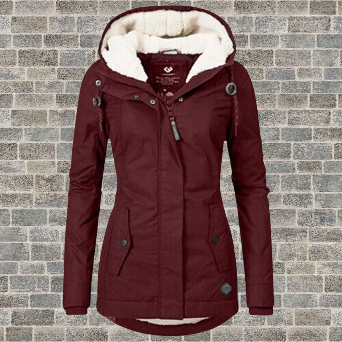 Jenna - Mysig Sherpa Hoodie Kappa
