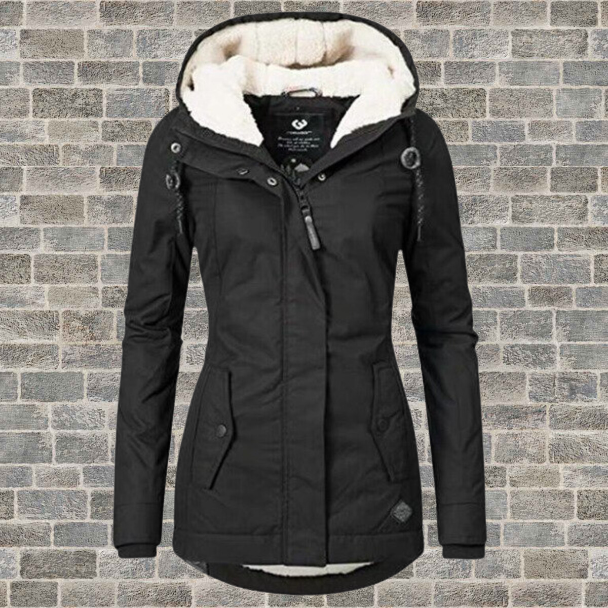 Jenna - Mysig Sherpa Hoodie Kappa