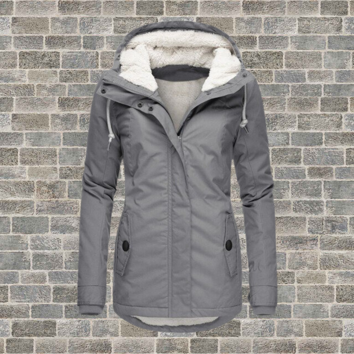 Jenna - Mysig Sherpa Hoodie Kappa