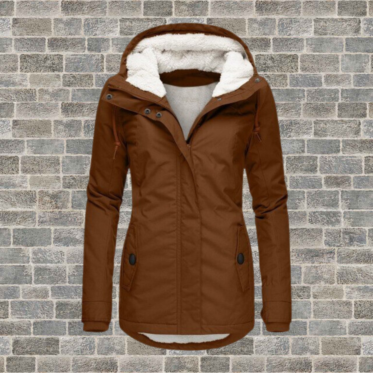 Jenna - Mysig Sherpa Hoodie Kappa